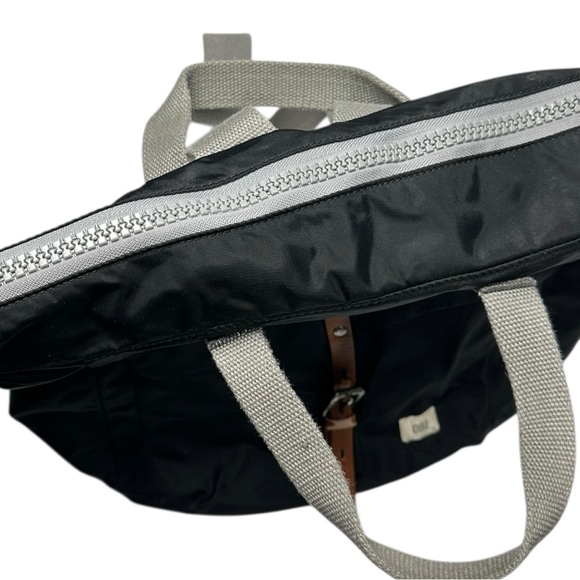 London Bag Company Black Backpack Nylon Front Pocket Buckle Zipper Close - Picture 11 of 15